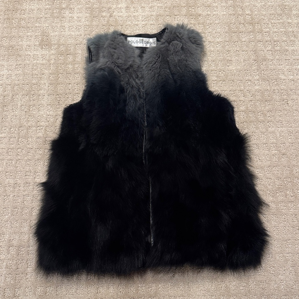 Pologeorgis Two-Tone Faux Fur Vest